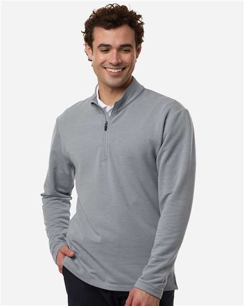 Men's Stretch Quarter-Zip Fleece Pullover - Heather Steel