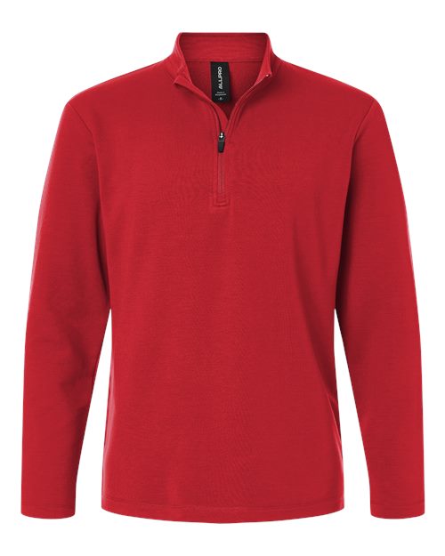 Men's Stretch Quarter-Zip Fleece Pullover - Red