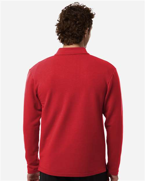 Men's Stretch Quarter-Zip Fleece Pullover - Red