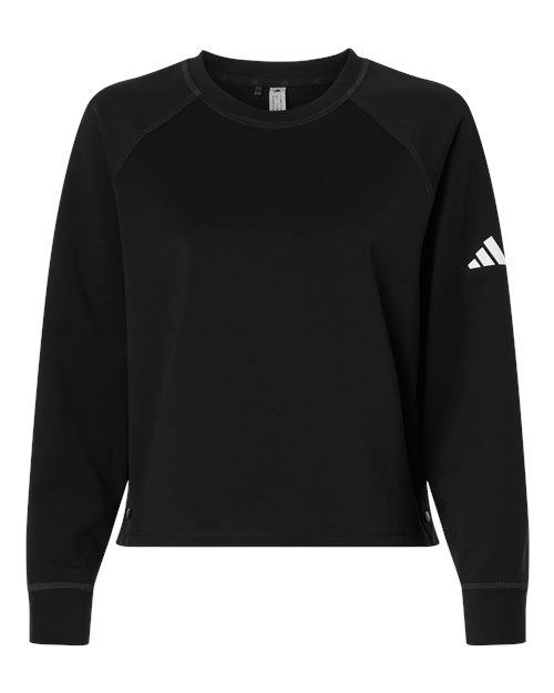 Women's Beyond Side-Snap Crewneck Sweatshirt - Black