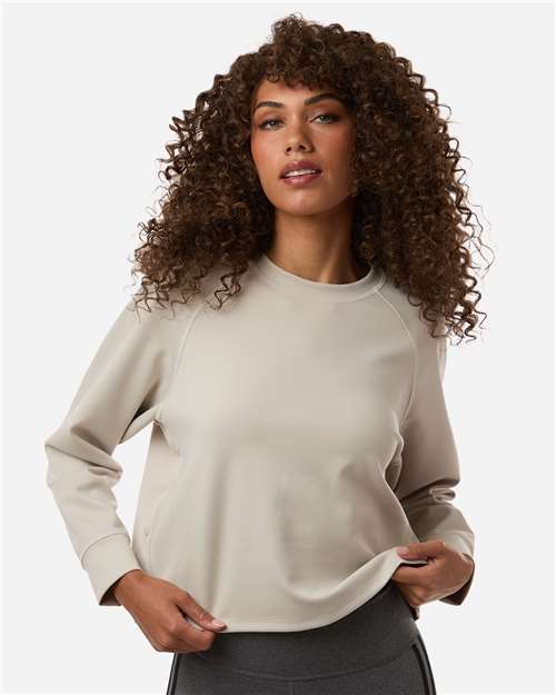 Women's Beyond Side-Snap Crewneck Sweatshirt - Wonder Alumina