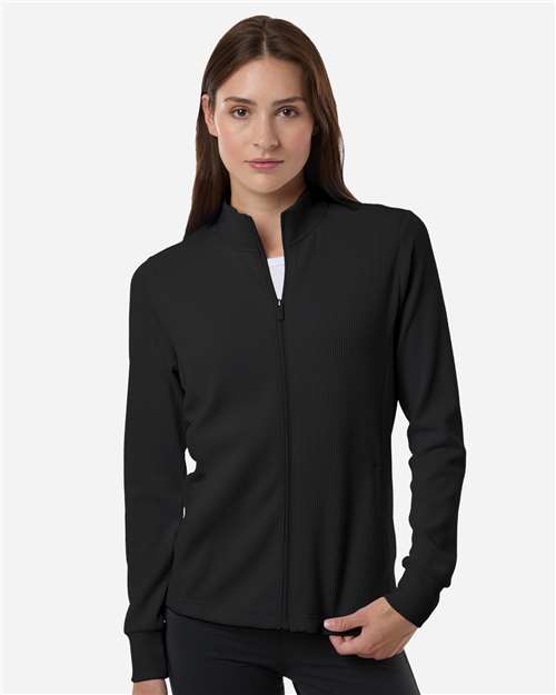 Women's Performance Textured Full-Zip Jacket - Black
