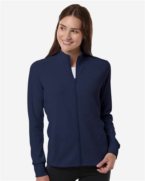Women's Performance Textured Full-Zip Jacket - Collegiate Navy