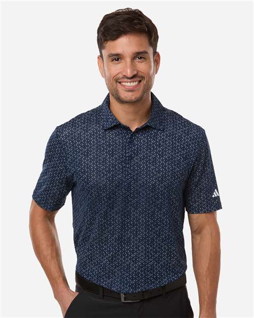 Men's Ultimate365 Mesh Tango Print Climacool Polo - Collegiate Navy/ White