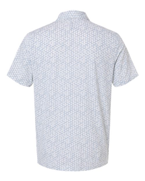 Men's Ultimate365 Mesh Tango Print Climacool Polo - White/ Dusky Petrol