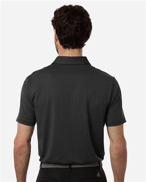 Men's Performance Textured Polo - Carbon/ Black