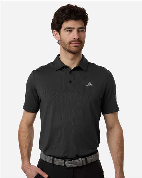 Men's Performance Textured Polo - Carbon/ Black
