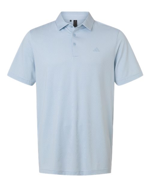Men's Performance Textured Polo - White/ Crystal Sky