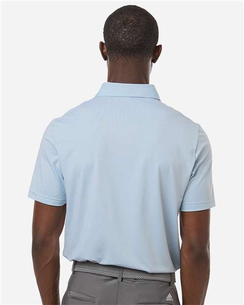 Men's Performance Textured Polo - White/ Crystal Sky