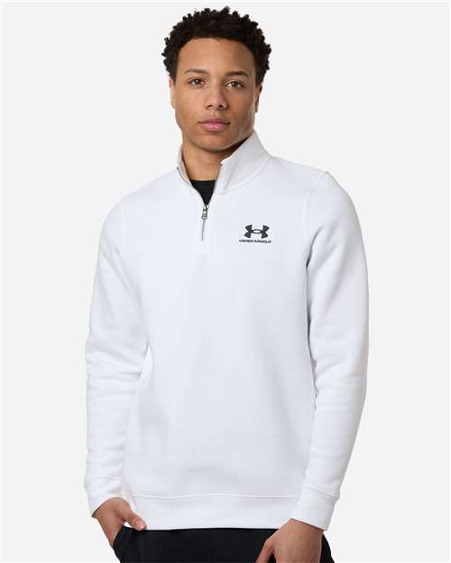 Men's Icon Fleece Quarter-Zip Pullover - White/ Black