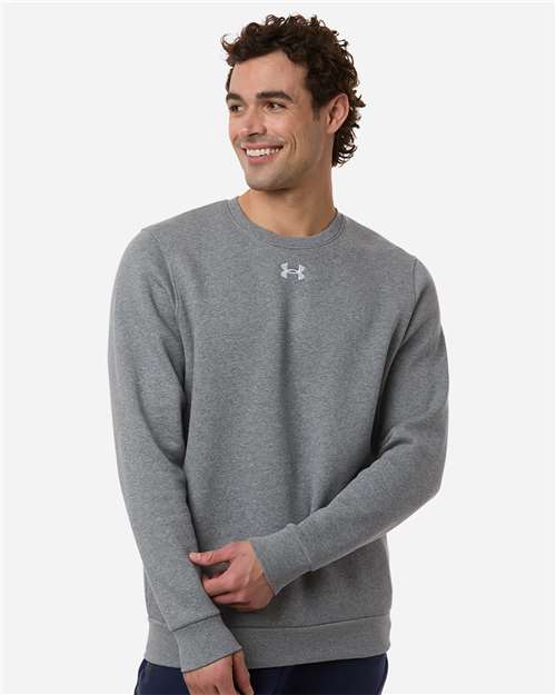 Men's Team Icon Fleece Crew - Pitch Grey Medium Heather/ White