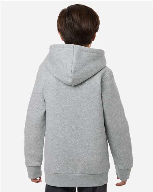 Youth Team Icon Fleece Hooded Sweatshirt - Mod Grey Light Heather/ White