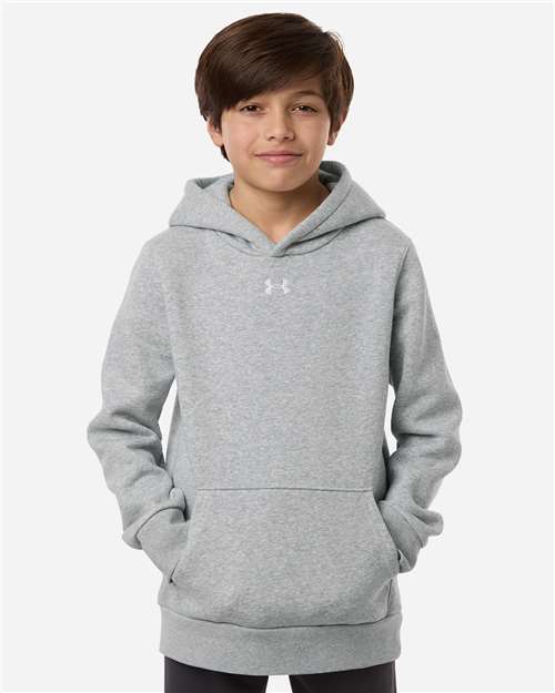 Youth Team Icon Fleece Hooded Sweatshirt - Mod Grey Light Heather/ White