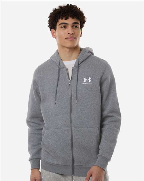 Men's Icon Fleece Hooded Full-Zip - Pitch Grey Medium Heather/ White