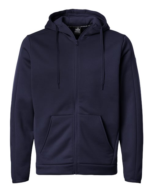 Men's Armour Fleece Pro Hooded Full-Zip - Midnight Navy/ White