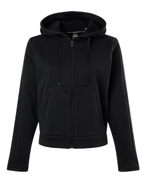 Women's Armour Fleece Pro Hooded Full-Zip - Black/ White