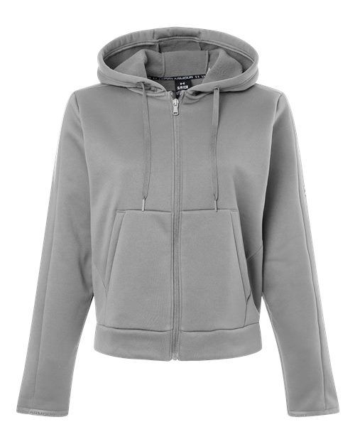 Women's Armour Fleece Pro Hooded Full-Zip - Mod Grey/ White