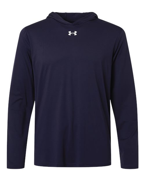 Men's Team Vanish Hooded Long Sleeve T-Shirt - Midnight Navy/ White
