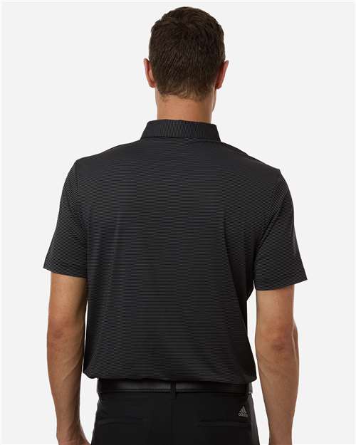 Men's Ultimate365 Pencil Stripe Climacool Polo - Carbon/ Black