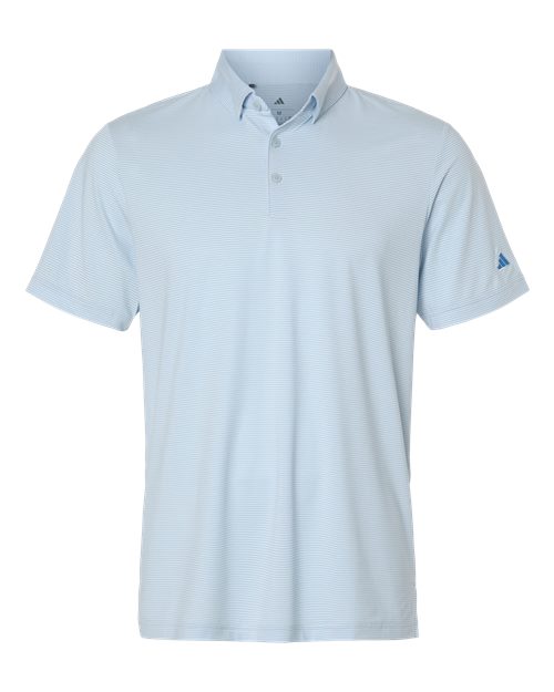 Men's Ultimate365 Pencil Stripe Climacool Polo - Crystal Sky/ Lucid Ray Blue