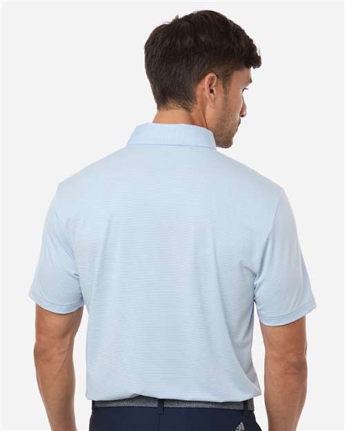 Men's Ultimate365 Pencil Stripe Climacool Polo - Crystal Sky/ Lucid Ray Blue
