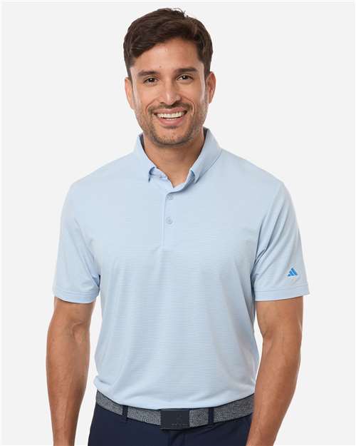 Men's Ultimate365 Pencil Stripe Climacool Polo - Crystal Sky/ Lucid Ray Blue