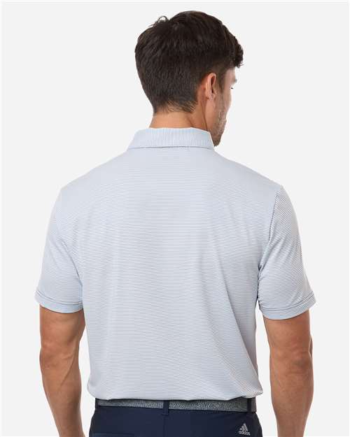 Men's Ultimate365 Pencil Stripe Climacool Polo - White/ Collegiate Navy