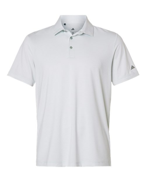 Men's Ultimate365 Pencil Stripe Climacool Polo - White/ Wonder Sage