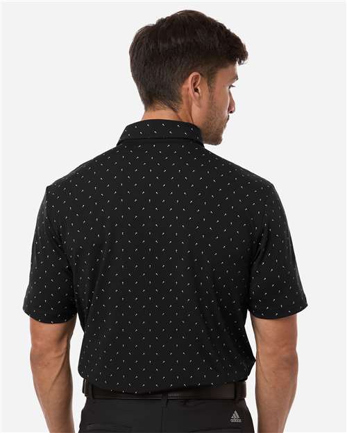 Men's Ultimate365 Micro Print Polo - Black