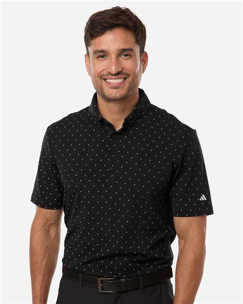 Men's Ultimate365 Micro Print Polo - Black