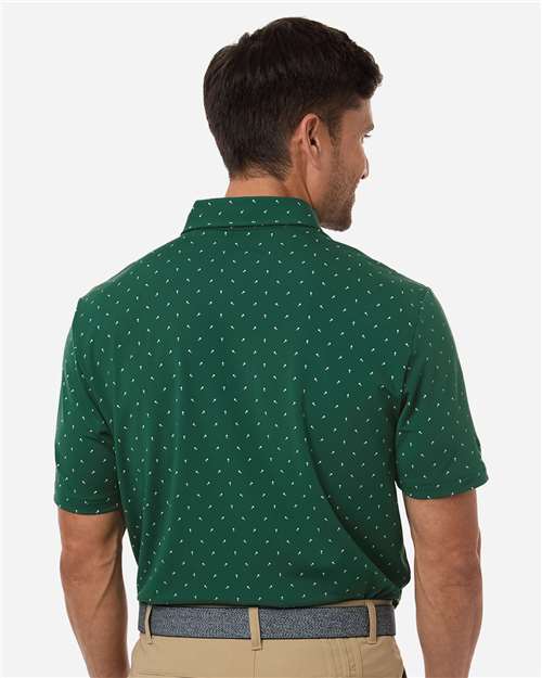 Men's Ultimate365 Micro Print Polo - Collegiate Green