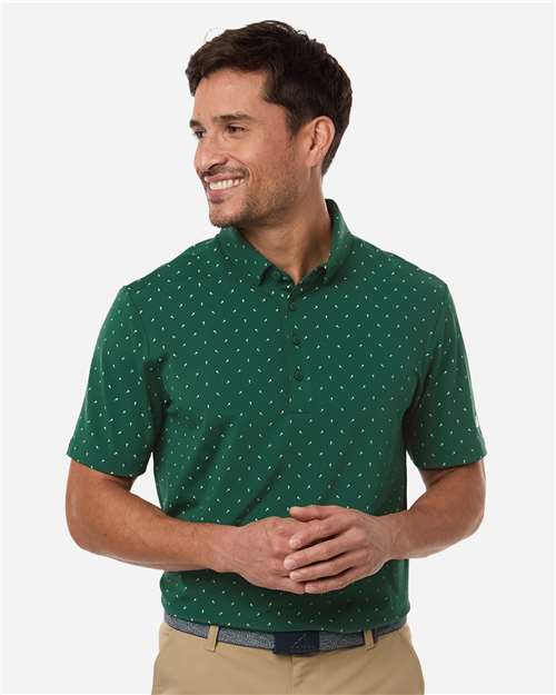 Men's Ultimate365 Micro Print Polo - Collegiate Green