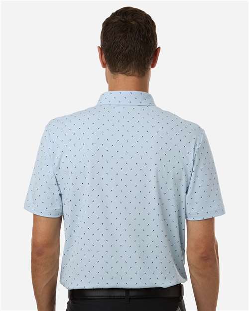 Men's Ultimate365 Micro Print Polo - Crystal Sky