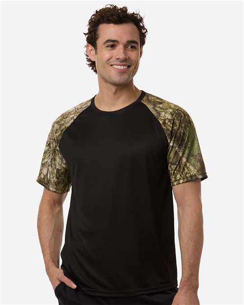 Unisex Realtree® Performance Colorblock T-Shirt - Camo/ Black