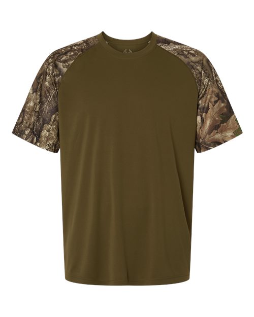 Unisex Realtree® Performance Colorblock T-Shirt - Camo/ Green