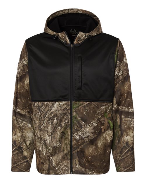 Unisex Realtree® Performance Colorblocked Full-Zip Hooded Sweatshirt - Camo/ Black