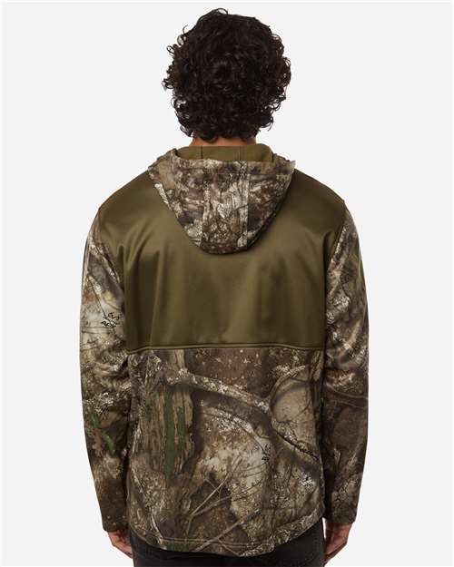 Unisex Realtree® Performance Colorblocked Full-Zip Hooded Sweatshirt - Camo/ Green