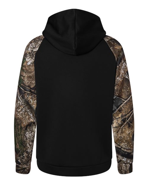 Unisex Realtree® Performance Colorblocked Hooded Sweatshirt - Camo/ Black