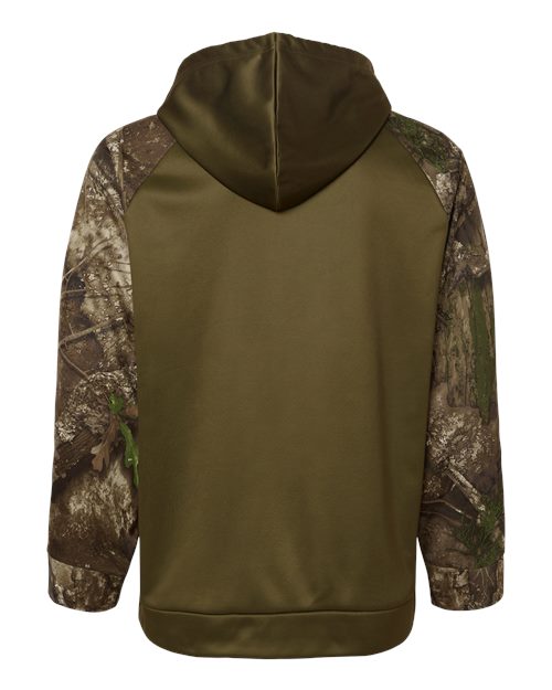 Unisex Realtree® Performance Colorblocked Hooded Sweatshirt - Camo/ Green