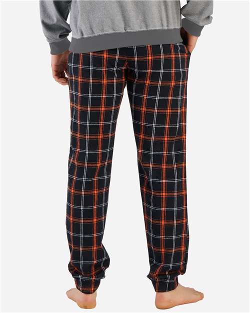 Black/ Orange/ White Plaid