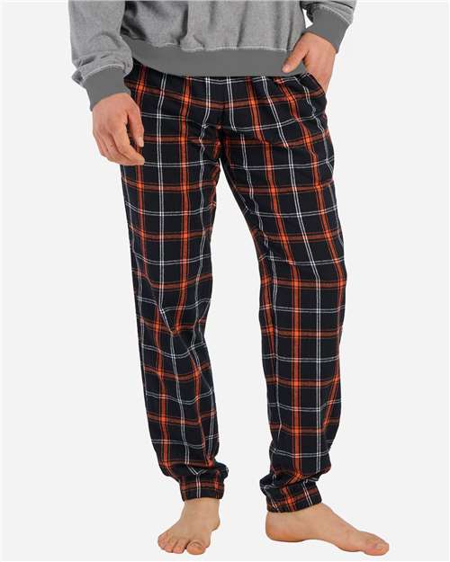 Black/ Orange/ White Plaid