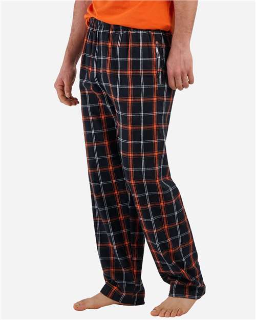Black/ Orange/ White Plaid