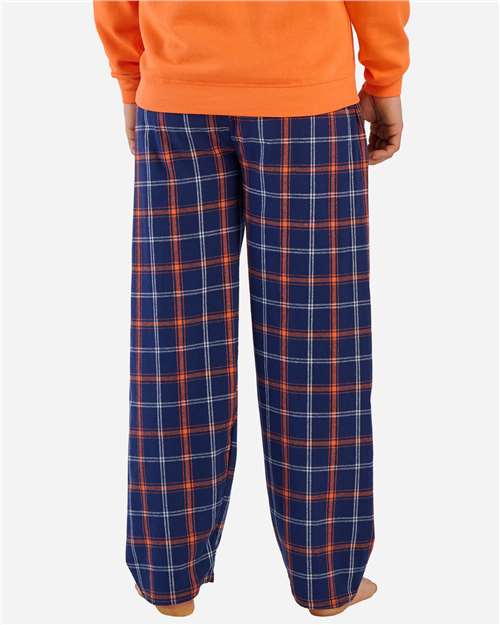 Varsity Navy Orange Plaid