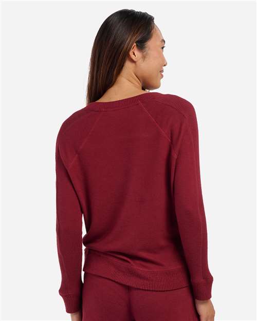 Women's Cuddle V-Neck Pullover - Mantra Red