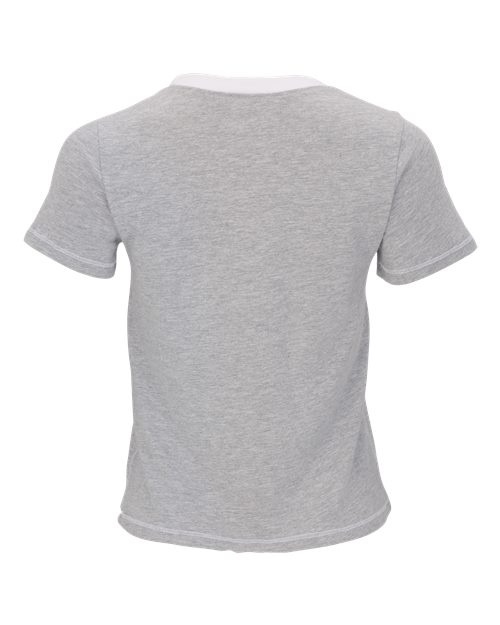 Women's Contrast Stitch Baby Tee - Oxford Heather
