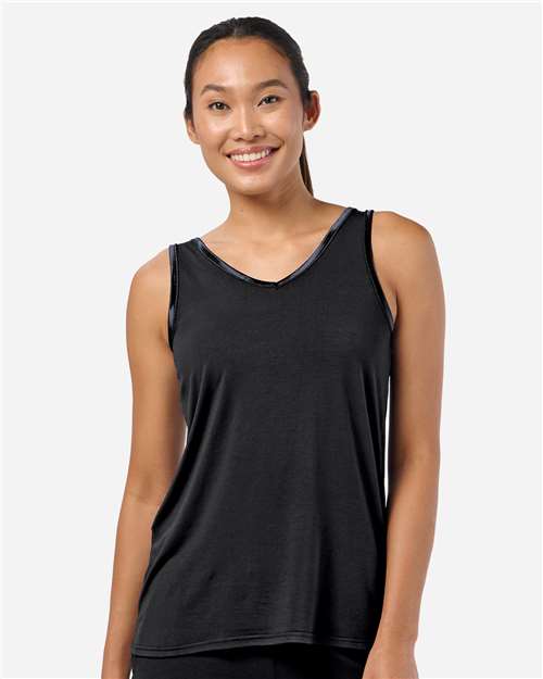 Women's Bamboo V-Neck Tank Top - Black