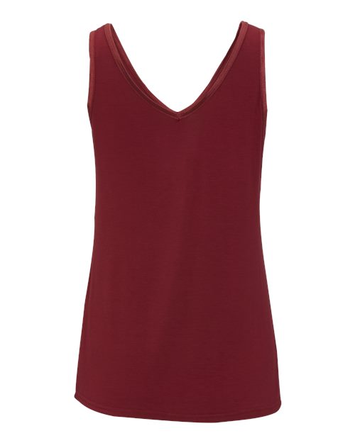 Women's Bamboo V-Neck Tank Top - Mantra Red