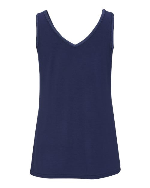 Women's Bamboo V-Neck Tank Top - Navy