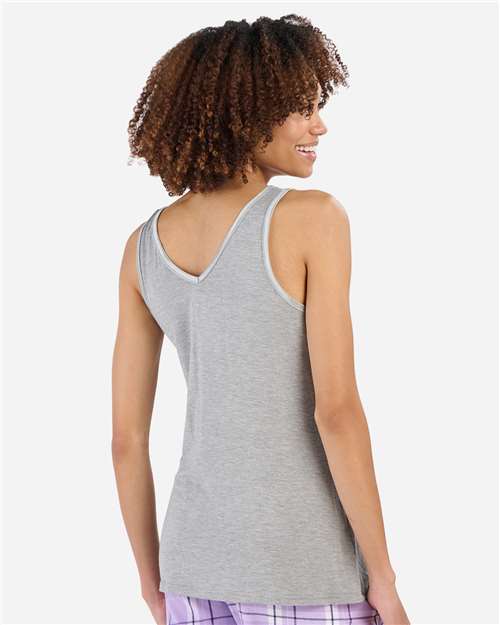 Women's Bamboo V-Neck Tank Top - Oxford Heather