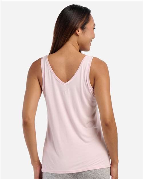 Women's Bamboo V-Neck Tank Top - Pink Serenity